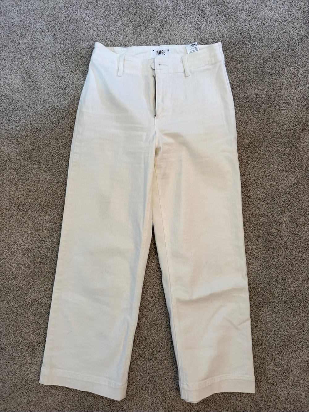 PAIGE Anessa White Cropped Jeans